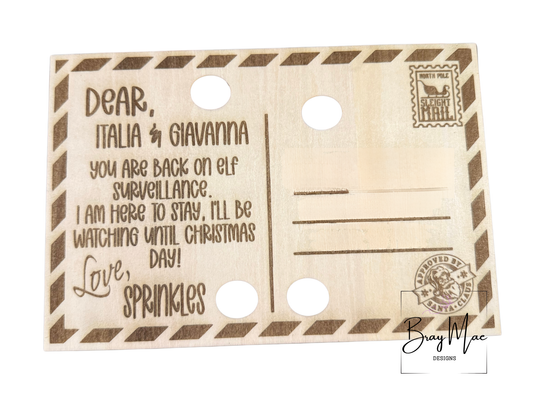 Elf on the Shelf Postcard